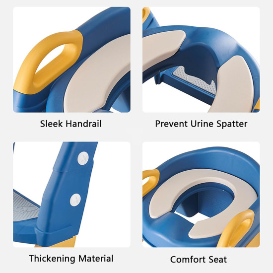 Potty Training Seat with Ladder for Kids | Foldable Toilet Training Seat Bangladesh Potty Training Seat with Ladder for Kids | Foldable Toilet Training Seat Bangladesh