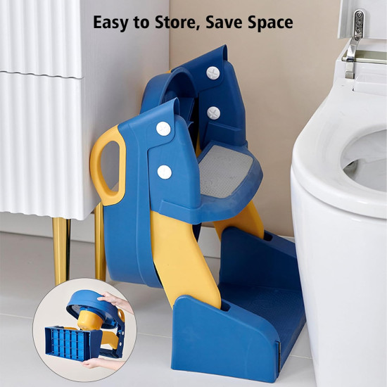 Potty Training Seat with Ladder for Kids | Foldable Toilet Training Seat Bangladesh Potty Training Seat with Ladder for Kids | Foldable Toilet Training Seat Bangladesh