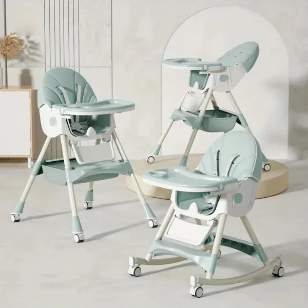 Rocking Horse Baby Feeding Chair | Height Adjustable, Seat Reclyning System, Rocking Horse | Solid Paste