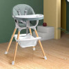 Modern Adjustable Baby High Chair with Storage Basket & Safety Harness Modern Adjustable Baby High Chair with Storage Basket & Safety Harness
