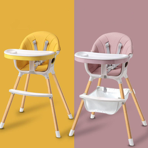 Modern Adjustable Baby High Chair with Storage Basket & Safety Harness Modern Adjustable Baby High Chair with Storage Basket & Safety Harness