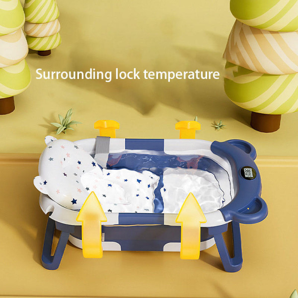 Multifunctional Folding Baby Bathtub with Holder & Thermometer | Upto 2 Year Multifunctional Folding Baby Bathtub with Holder & Thermometer | Upto 2 Year