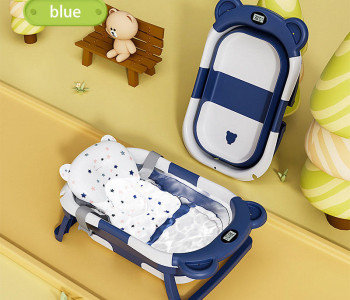 Multifunctional Folding Baby Bathtub with Holder & Thermometer | Upto 2 Year Multifunctional Folding Baby Bathtub with Holder & Thermometer | Upto 2 Year