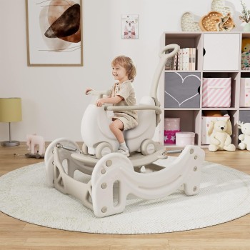 5-in-1 Multifunctional Rocking Horse Chair for Toddlers – Montessori Ride-On Toy