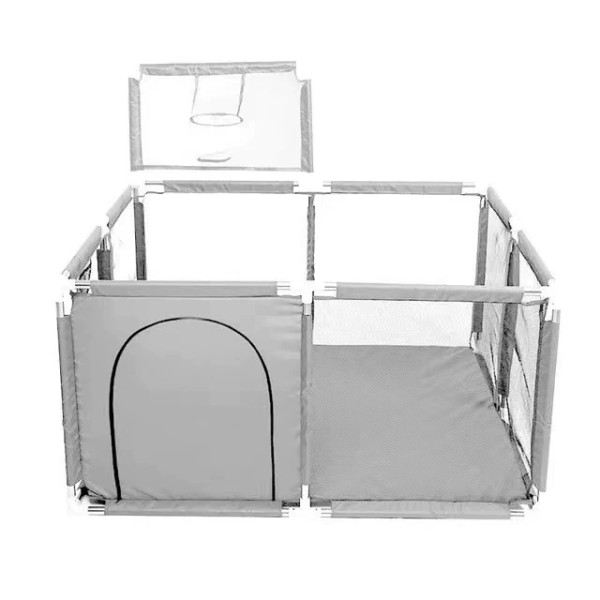 Playpen 4x4 Feet | Playpen for twin, with Basketball Hoop, Comes with Bracket, Stainless Steel Framming with 30 Pcs Ball