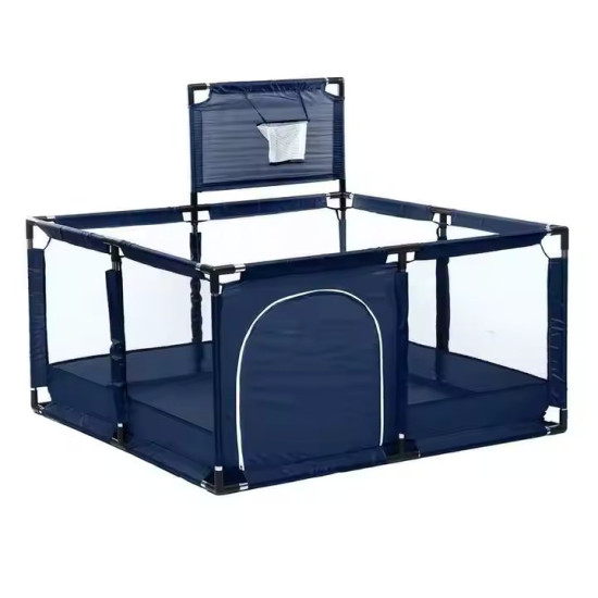 Playpen 4x4 Feet | Playpen for twin, with Basketball Hoop, Comes with Bracket, Stainless Steel Framming with 30 Pcs Ball