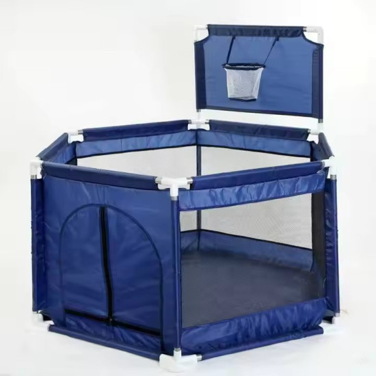 Playpen for twin, with Basketball Hoop, Comes with Bracket, Stainless Steel Framing with 30 Pcs Ball | Gray Playpen for twin, with Basketball Hoop, Comes with Bracket, Stainless Steel Framing with 30 Pcs Ball | Gray