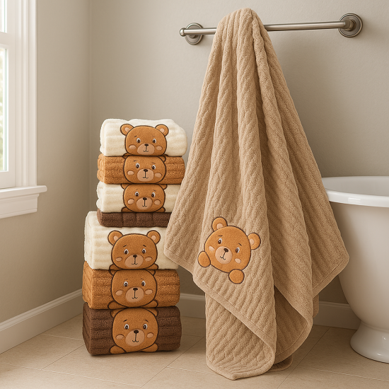 Soft and Super Absorbent Coral Velvet Bath Towel | 55X27 Inches
