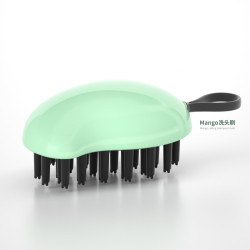 Baby Shampooing Brush Massage Brush Mango Shape -Green Color