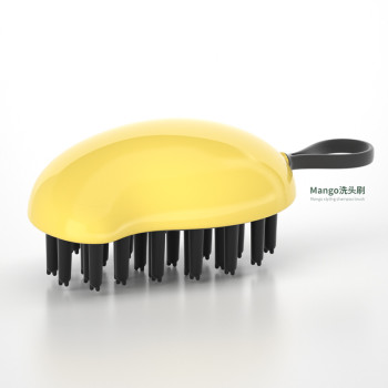 Baby Shampooing Brush Massage Brush Mango Shape -Yellow Color Baby Shampooing Brush Massage Brush Mango Shape -Yellow Color