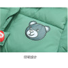 Cozy Up in Style: Children's Velvet Fleece Winter Down Jacket in Pea Green