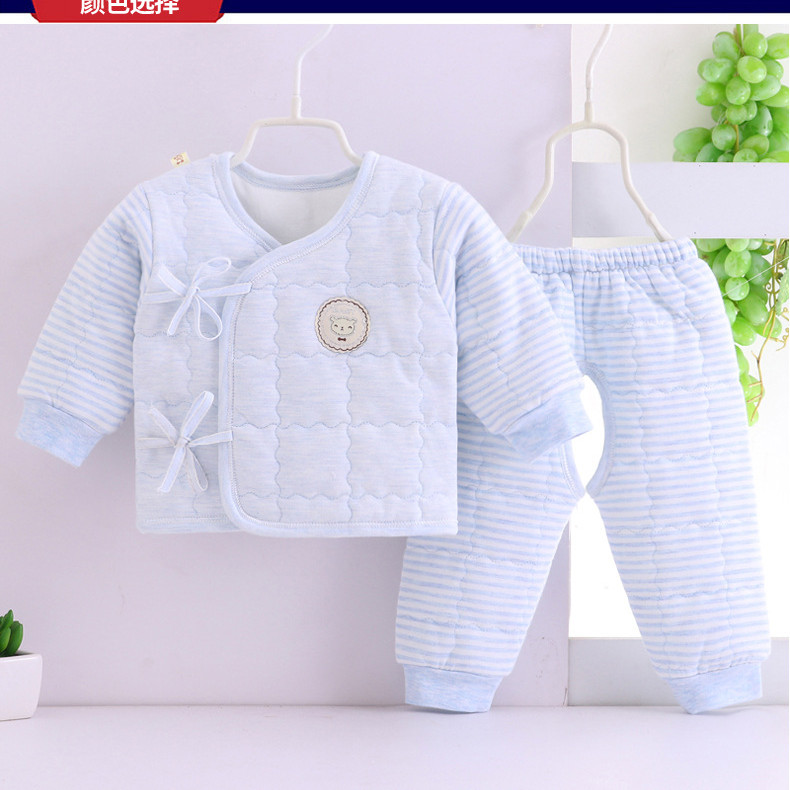 Infant Warm Clothing Uniform Set Winter and All Season - Blue Color - 0-6 Months