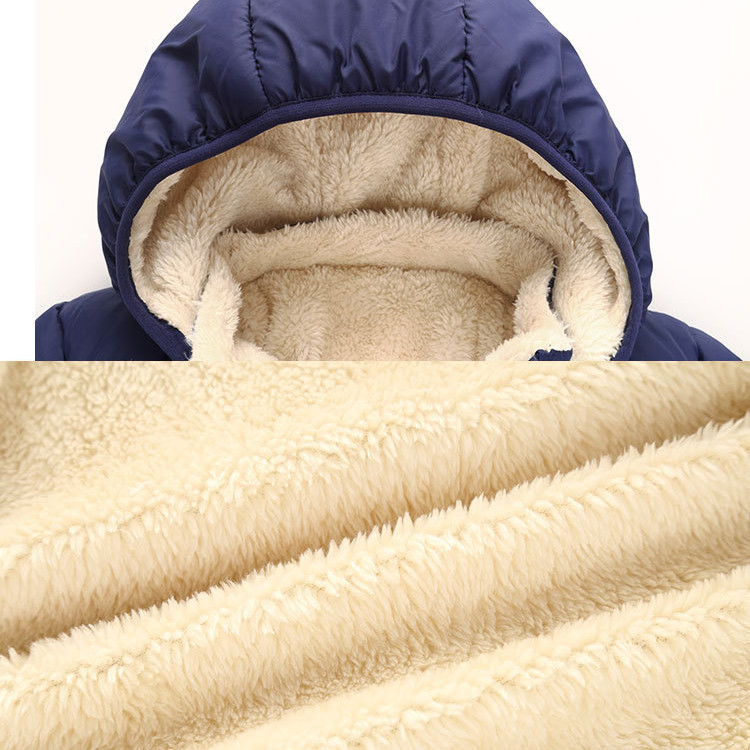 Padded Children's Fleece Keep Warm Down Jacket | Increased Thickness | Navy Blue Padded Children's Fleece Keep Warm Down Jacket | Increased Thickness | Navy Blue