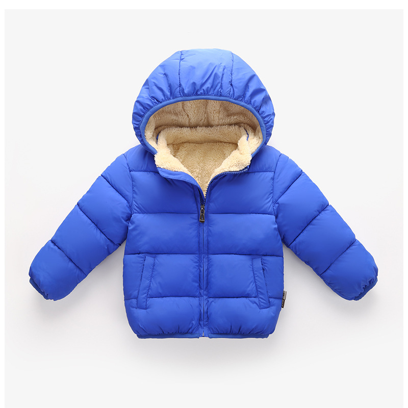 Padded Children's Fleece Keep Warm Down Jacket | Increased Thickness | Royal Blue