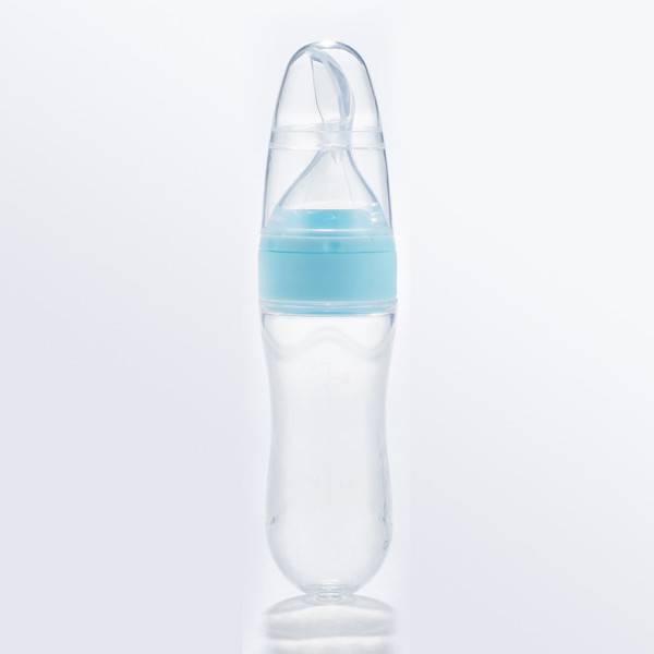 Full Body Silicone Rice Paste Bottle With Cork- Silicone Feeder Bottle with Squeezing Spoon
