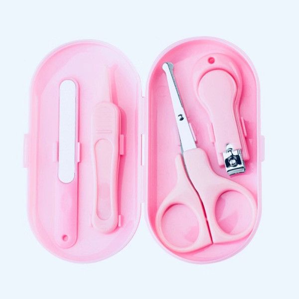 Babycare Kit - Baby Gift Set - Nail Cutter Set Kids Manicure Set With Box - 4 Pcs Set -Pink Color Babycare Kit - Baby Gift Set - Nail Cutter Set Kids Manicure Set With Box - 4 Pcs Set -Pink Color