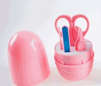 Babycare Kit - Baby Gift Set - Nail Cutter Set Kids Manicure Set With Box - 4 Pcs Set -Pink Color