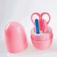 Babycare Kit - Baby Gift Set - Nail Cutter Set Kids Manicure Set With Box - 4 Pcs Set -Pink Color