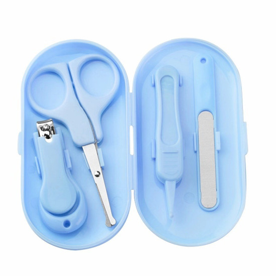 Babycare Kit - Baby Gift Set - Nail Cutter Set Kids Manicure Set With Box - 5 Pcs Set -Skyblue Color