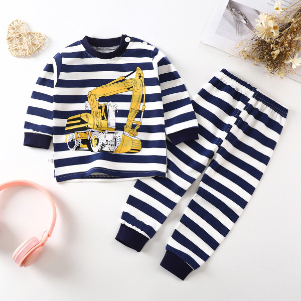 Top-Bottom Suit Boys & Girls Long Sleeve Comfortable Cute Cartoon Tops and Pants Set | Style: Crain Check Top-Bottom Suit Boys & Girls Long Sleeve Comfortable Cute Cartoon Tops and Pants Set | Style: Crain Check