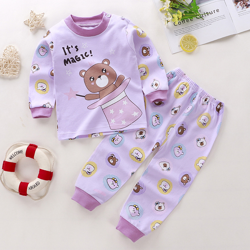 Top-Bottom Suit Boys & Girls Long Sleeve Comfortable Cute Cartoon Tops and Pants Set | Style: Its Magic Purple Top-Bottom Suit Boys & Girls Long Sleeve Comfortable Cute Cartoon Tops and Pants Set | Style: Its Magic Purple