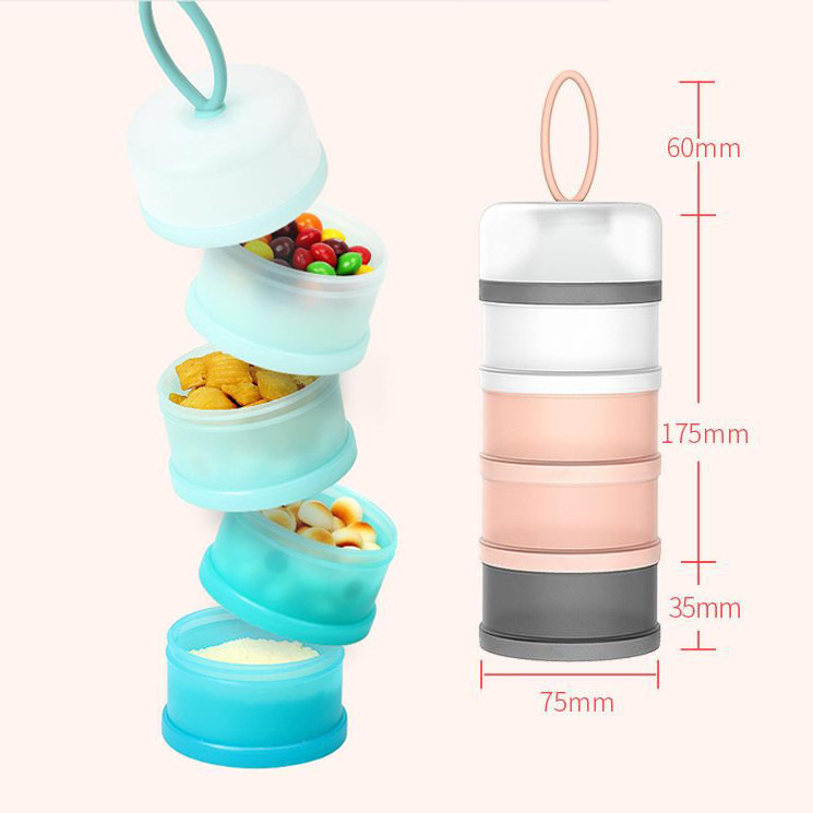 5 Layer Portable Milk Power Box Cum Tiffin Box | Multicolor