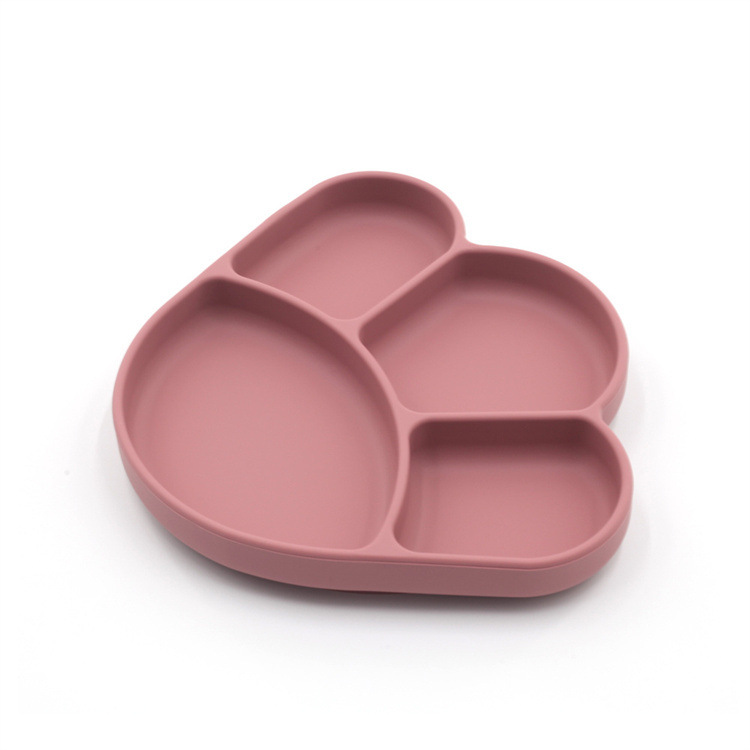 Morandi's Strap Suction Plates With Spoon Set | High Grade Suction | Rose Color | More Thikness