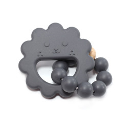 Silicone Flowered Teether Bracelet - Steel Gray Color