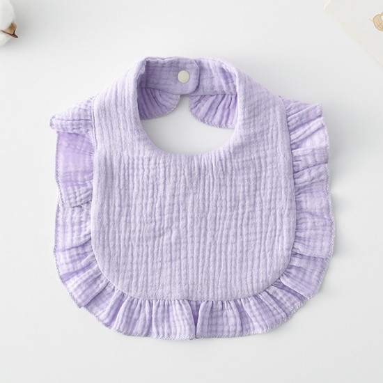 Korean Style Baby Feeding Bib | 0-1 Year | Solid purple Korean Style Baby Feeding Bib | 0-1 Year | Solid purple