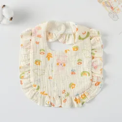Korean Style Baby Feeding Bib | 0-1 Year | Garden pink rabbit. Korean Style Baby Feeding Bib | 0-1 Year | Garden pink rabbit.