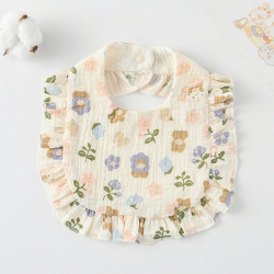 Korean Style Baby Feeding Bib | 0-1 Year | Garden Bear