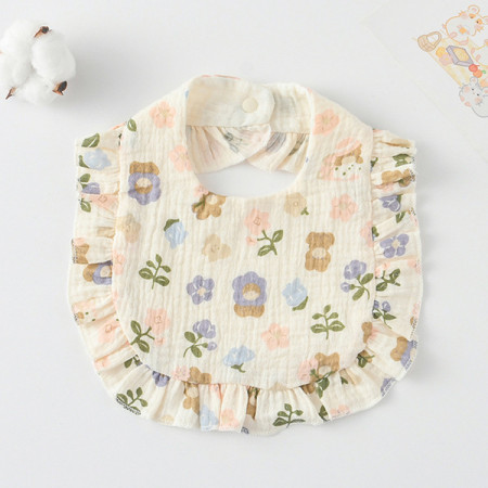 Korean Style Baby Feeding Bib | 0-1 Year | Garden Bear