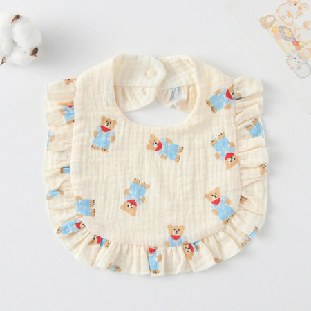Korean Style Baby Feeding Bib | 0-1 Year | blue bear Korean Style Baby Feeding Bib | 0-1 Year | blue bear