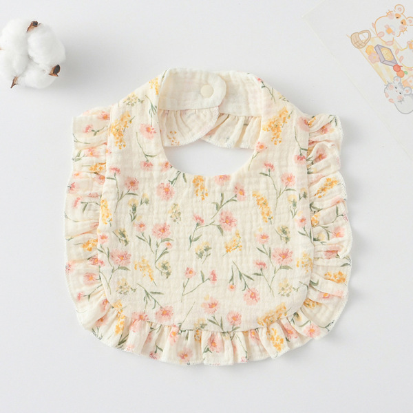 Korean Style Baby Feeding Bib | 0-1 Year | crushed flower Korean Style Baby Feeding Bib | 0-1 Year | crushed flower