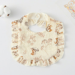 Korean Style Baby Feeding Bib | 0-1 Year | mushroom rabbit