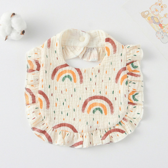 Korean Style Baby Feeding Bib | 0-1 Year | raindrop rainbow