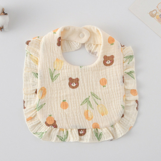 Korean Style Baby Feeding Bib | 0-1 Year | Yuxiang bear