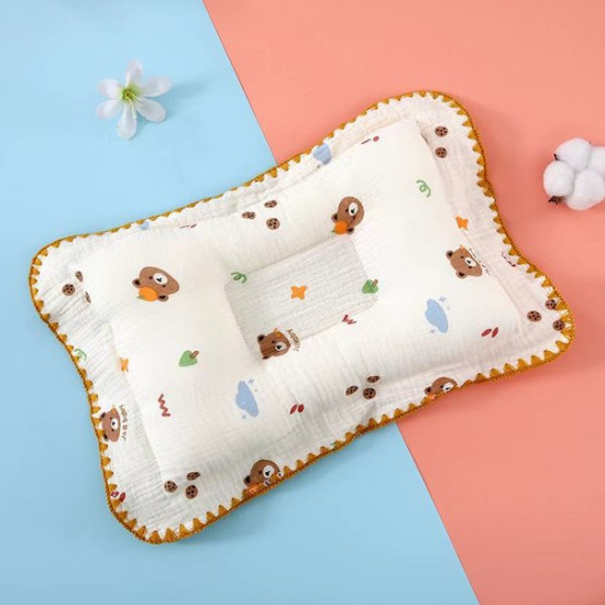 Baby shaping pillow Class A pure cotton baby correction pillow anti-bias correction newborn comfort pillow sweat-absorbing gauze pillow