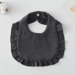 Korean Style Baby Feeding Bib | 0-1 Year | Solid Black Korean Style Baby Feeding Bib | 0-1 Year | Solid Black