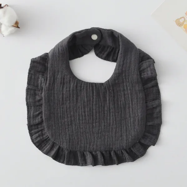 Korean Style Baby Feeding Bib | 0-1 Year | Solid Black Korean Style Baby Feeding Bib | 0-1 Year | Solid Black