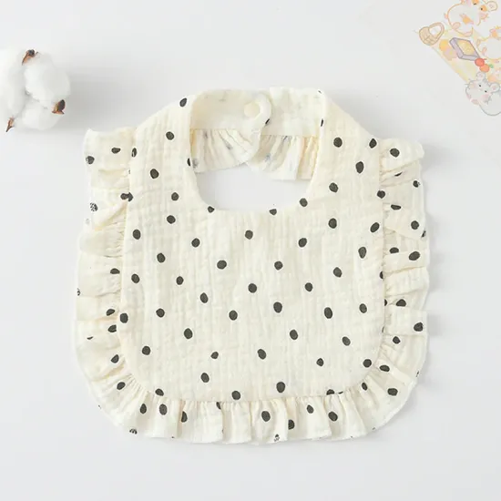 Korean Style Baby Feeding Bib | 0-1 Year | Polka Dot