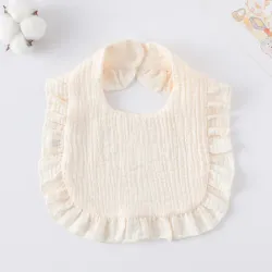 Korean Style Baby Feeding Bib | 0-1 Year | Solid Beige Korean Style Baby Feeding Bib | 0-1 Year | Solid Beige