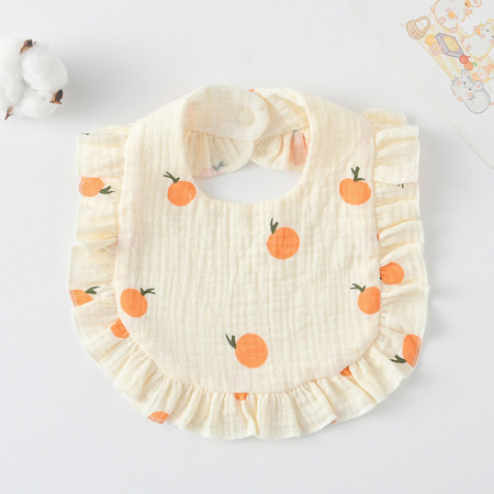 Korean Style Baby Feeding Bib | 0-1 Year | orange bunny Korean Style Baby Feeding Bib | 0-1 Year | orange bunny