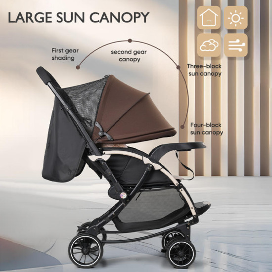 Baobaohao Baby Stroller C3 Pram with Rocking Mood And Adjustable Handle Bar | Blue