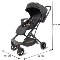 Baobaohao Y8 Baby Stroller – Black Color