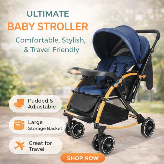 Baobaohao Baby Stroller C3 Pram with Rocking Mood And Adjustable Handle Bar