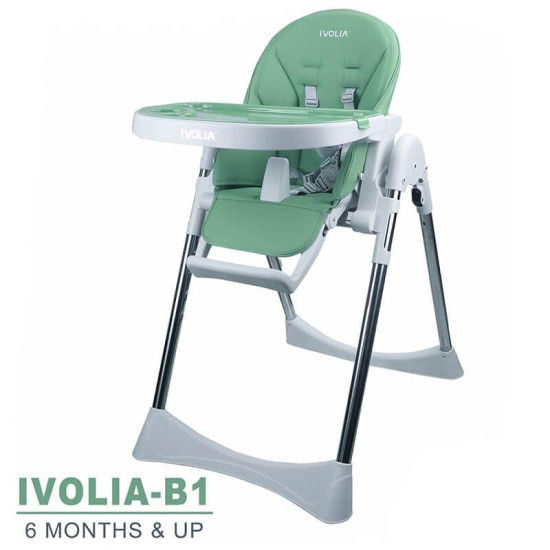 Ivolia B1 Premium Reclining Height Adjustable Feeding High Chair | Green