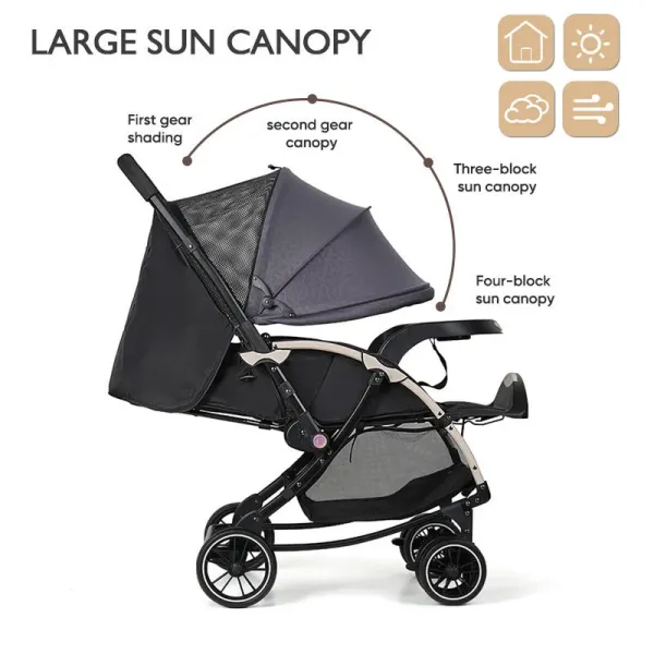 Baobaohao Baby Stroller C3 Pram with Rocking Mood And Adjustable Handle Bar