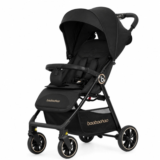 Luxury Baby Stroller with Carrycot & Car Seat Foldable Aluminum Alloy Frame| Color Black