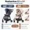 Baobaohao A2 Baby Stroller–Lightweight, Foldable, One-Click Folding, Reclining Seat
